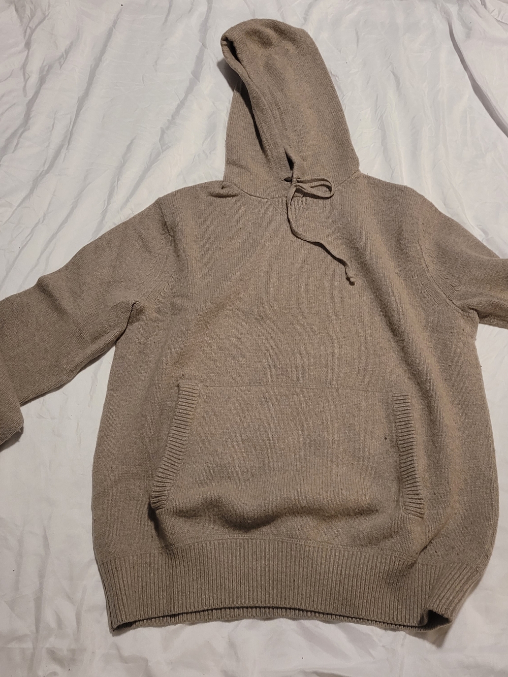 Banana Republic Taupe Knit Hooded Sweater